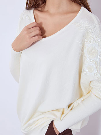 Celestino Πουλόβερ με σχέδιο απο παγιέτες WT7590.4139+2