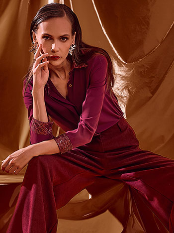 Πουκάμισο με παγιέτες WT7594.3221+3