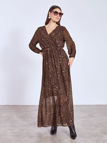 Φόρεμα μάξι λεοπάρ κρουαζέ WT7594.8698+1 φωτογραφία