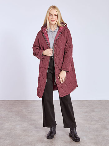 Μπουφάν oversized καπιτονέ WT7597.6034+4
