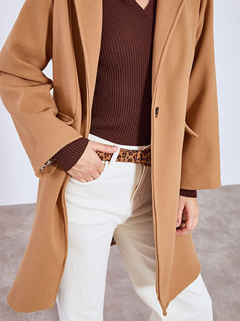 Παλτό με λεοπάρ φόδρα WT7597.7197+2 φωτογραφία