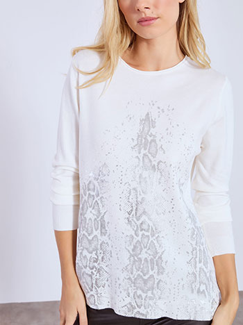 Πουλόβερ με βελούδινες λεπτομέρειες WT7605.4011+3