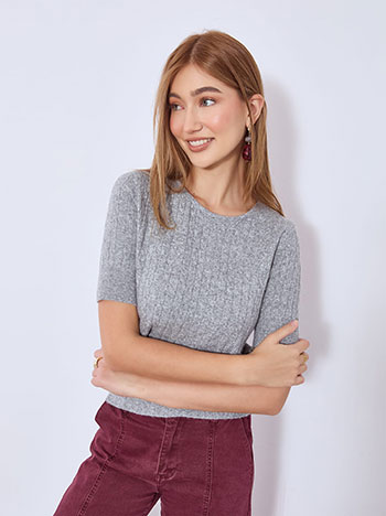 Πουλόβερ με ανάγλυφες λεπτομέρειες WT7605.4178+2