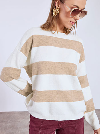 Πουλόβερ με ρίγες WT7605.4896+1