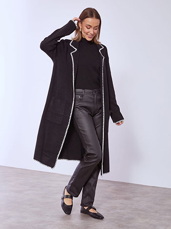 Ζακέτα πλεκτή με κεντητή λεπτομέρεια WT7605.5266+1