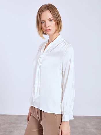 Celestino Μπλούζα σατέν με πιέτες WT7614.4537+3