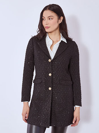Παλτό με παγιέτες WT7614.7803+1