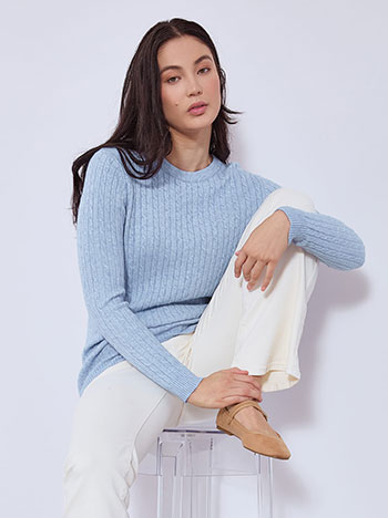 Πουλόβερ μακρύ ανάγλυφο WT7616.4031+9