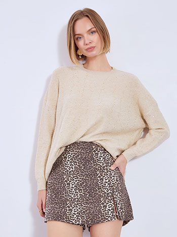 Πουλόβερ μεταλλιζέ με παγιέτες WT7616.4061+8