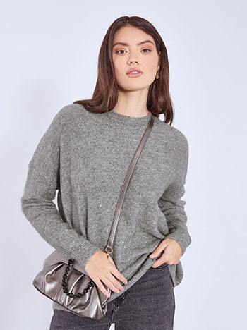 Πουλόβερ μεταλλιζέ με παγιέτες WT7616.4061+9