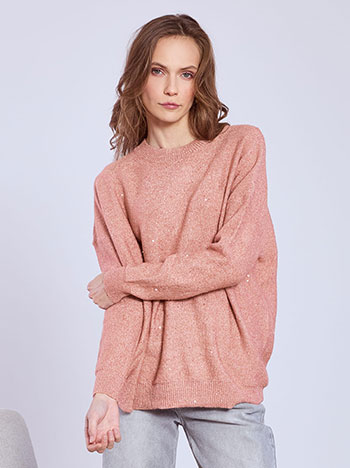 Πουλόβερ μεταλλιζέ με παγιέτες WT7616.4061+12