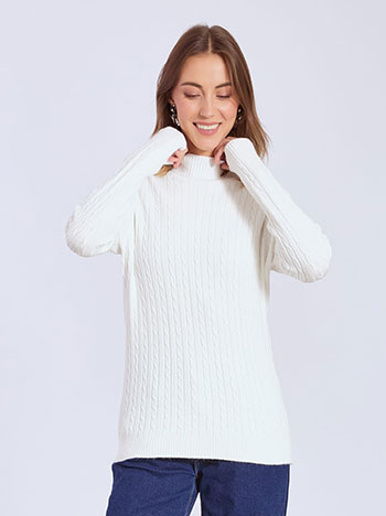 Πουλόβερ ανάγλυφο μονόχρωμο WT7616.4200+2