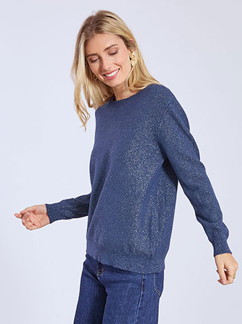 Πουλόβερ μεταλλιζέ με απαλή υφή WT7616.4202+6