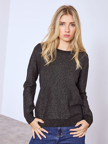 Πουλόβερ μεταλλιζέ με απαλή υφή WT7616.4202+1