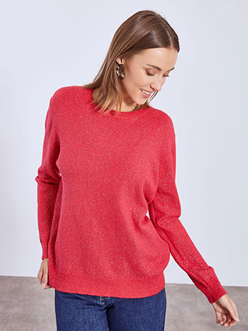 Πουλόβερ μεταλλιζέ με απαλή υφή WT7616.4202+4