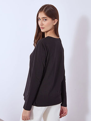 Μπλούζα μονόχρωμη με βαμβάκι WT7616.4216+1 φωτογραφία