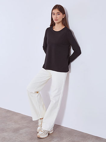 Μπλούζα μονόχρωμη με βαμβάκι WT7616.4216+1 φωτογραφία