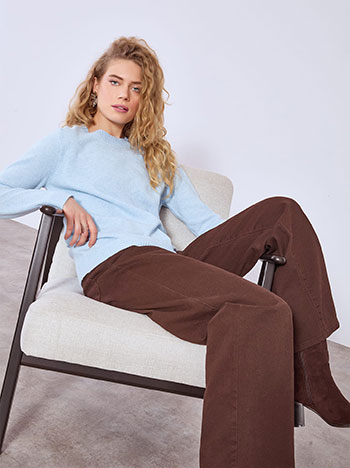 Πουλόβερ με στρογγυλή λαιμόκοψη WT7616.4222+2