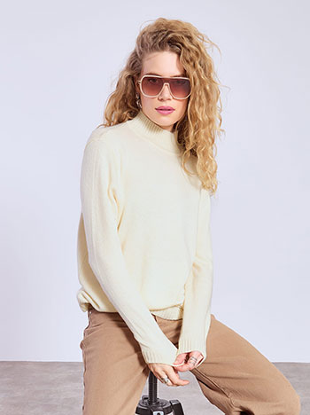 Πουλόβερ μακρύ με ψηλή λαιμόκοψη WT7616.4256+4