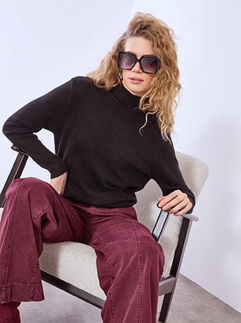 Πουλόβερ μακρύ με ψηλή λαιμόκοψη WT7616.4256+1