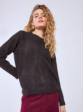 Πουλόβερ μονόχρωμο με απαλή υφή WT7616.4271+1