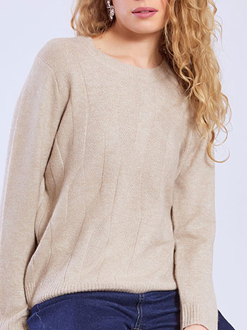 Πουλόβερ μονόχρωμο με απαλή υφή WT7616.4271+4