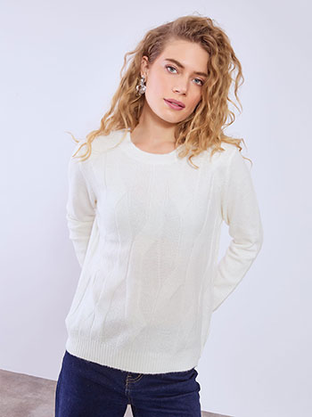 Πουλόβερ μονόχρωμο με απαλή υφή WT7616.4271+3