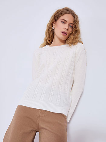 Πουλόβερ με ανάγλυφο ύφασμα WT7616.4273+3