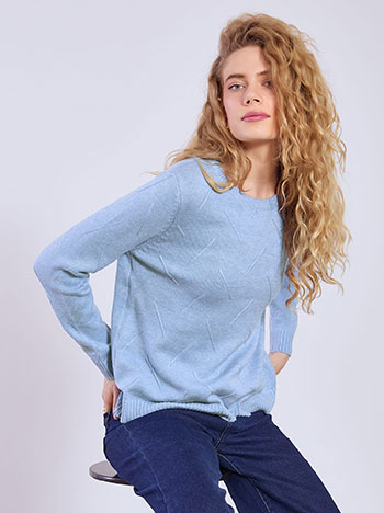 Πουλόβερ με ανάγλυφες λεπτομέρειες WT7616.4296+5