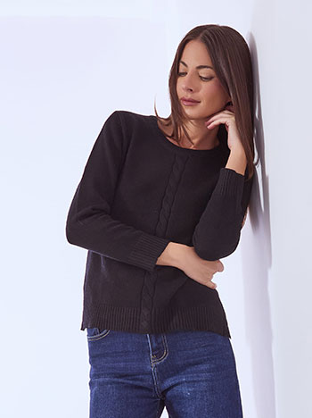 Πουλόβερ με ανοίγματα στο πλάι WT7616.4297+1