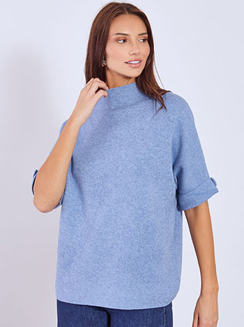 Πουλόβερ με ανάγλυφα λουλούδια WT7616.4300+5