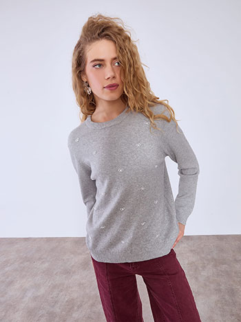 Πουλόβερ με λεπτομέρειες φιόγκους WT7616.4303+2