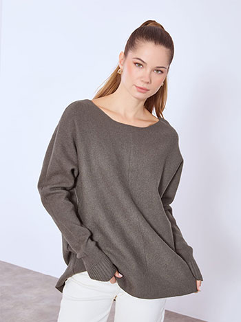 Πουλόβερ με διακοσμητική ραφή WT7616.4309+6 φωτογραφία