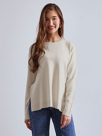 Πουλόβερ με μεταλλιζέ λεπτομέρειες WT7616.4426+4