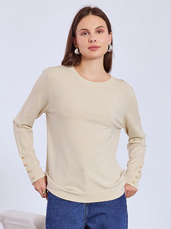 Πουλόβερ με κουμπιά στο μανίκι WT7616.4482+5