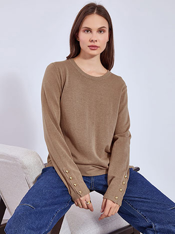 Πουλόβερ με κουμπιά στο μανίκι WT7616.4482+4