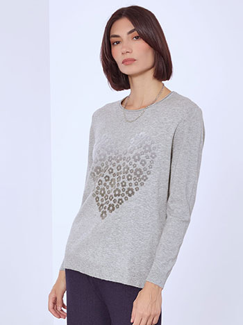 Μπλούζα με ανάγλυφη καρδιά WT7616.4595+2