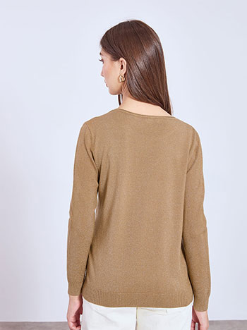 Πουλόβερ μεταλλιζέ με γυριστή λαιμόκοψη WT7616.4926+3 φωτογραφία