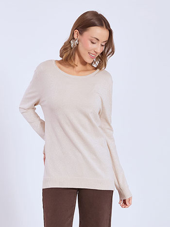 Πουλόβερ μεταλλιζέ με γυριστή λαιμόκοψη WT7616.4926+10