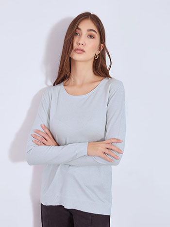 Πουλόβερ μεταλλιζέ με γυριστή λαιμόκοψη WT7616.4926+2