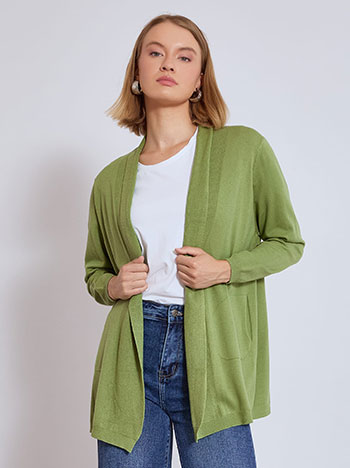 Ζακέτα πλεκτή μονόχρωμη WT7616.5073+12