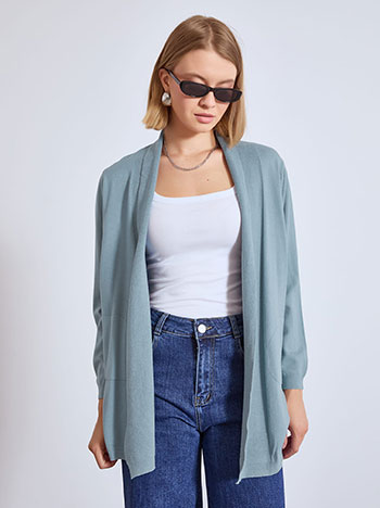 Ζακέτα πλεκτή μονόχρωμη WT7616.5073+5