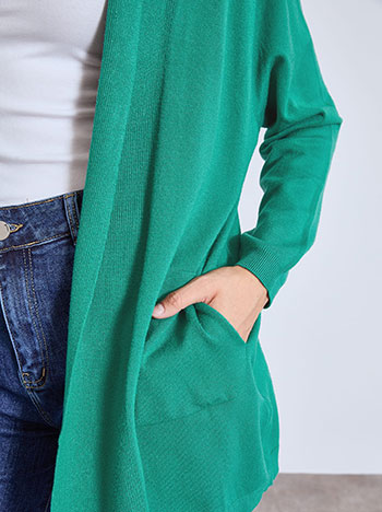 Ζακέτα πλεκτή μονόχρωμη WT7616.5073+6 φωτογραφία