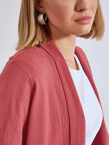 Ζακέτα πλεκτή μονόχρωμη WT7616.5073+10 φωτογραφία