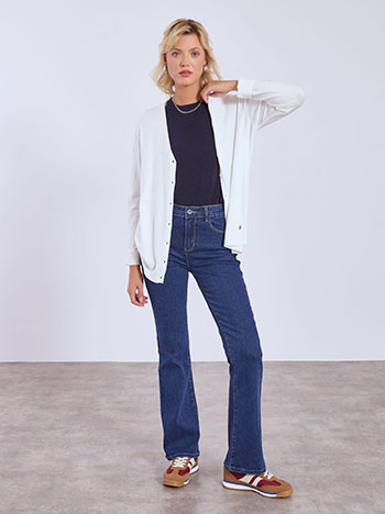 Ζακέτα μονόχρωμη με απαλή υφή WT7616.5100+2 φωτογραφία