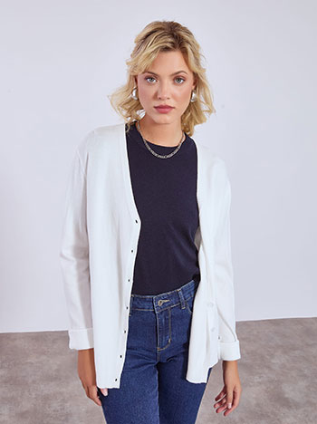 Ζακέτα μονόχρωμη με απαλή υφή WT7616.5100+2