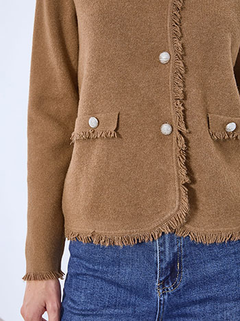 Ζακέτα πλεκτή με κρόσια WT7616.5305+2 φωτογραφία