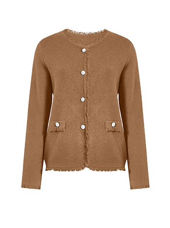 Ζακέτα πλεκτή με κρόσια WT7616.5305+2 φωτογραφία