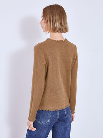 Ζακέτα πλεκτή με κρόσια WT7616.5305+2 φωτογραφία