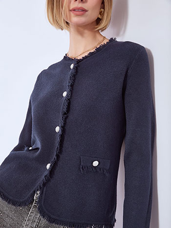 Ζακέτα πλεκτή με κρόσια WT7616.5305+5 φωτογραφία